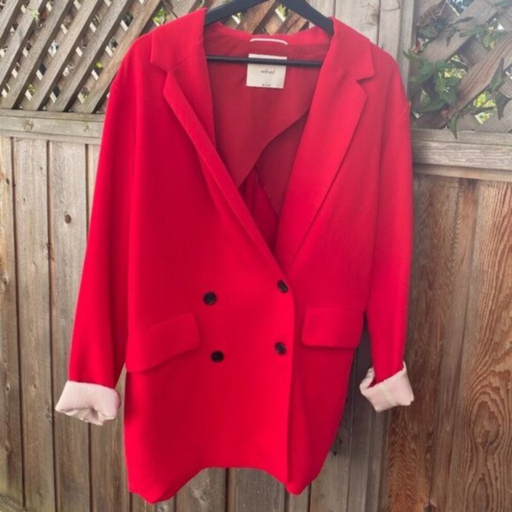 Aritzia Wilfred Cherrelle Blazer in Red size LARGE